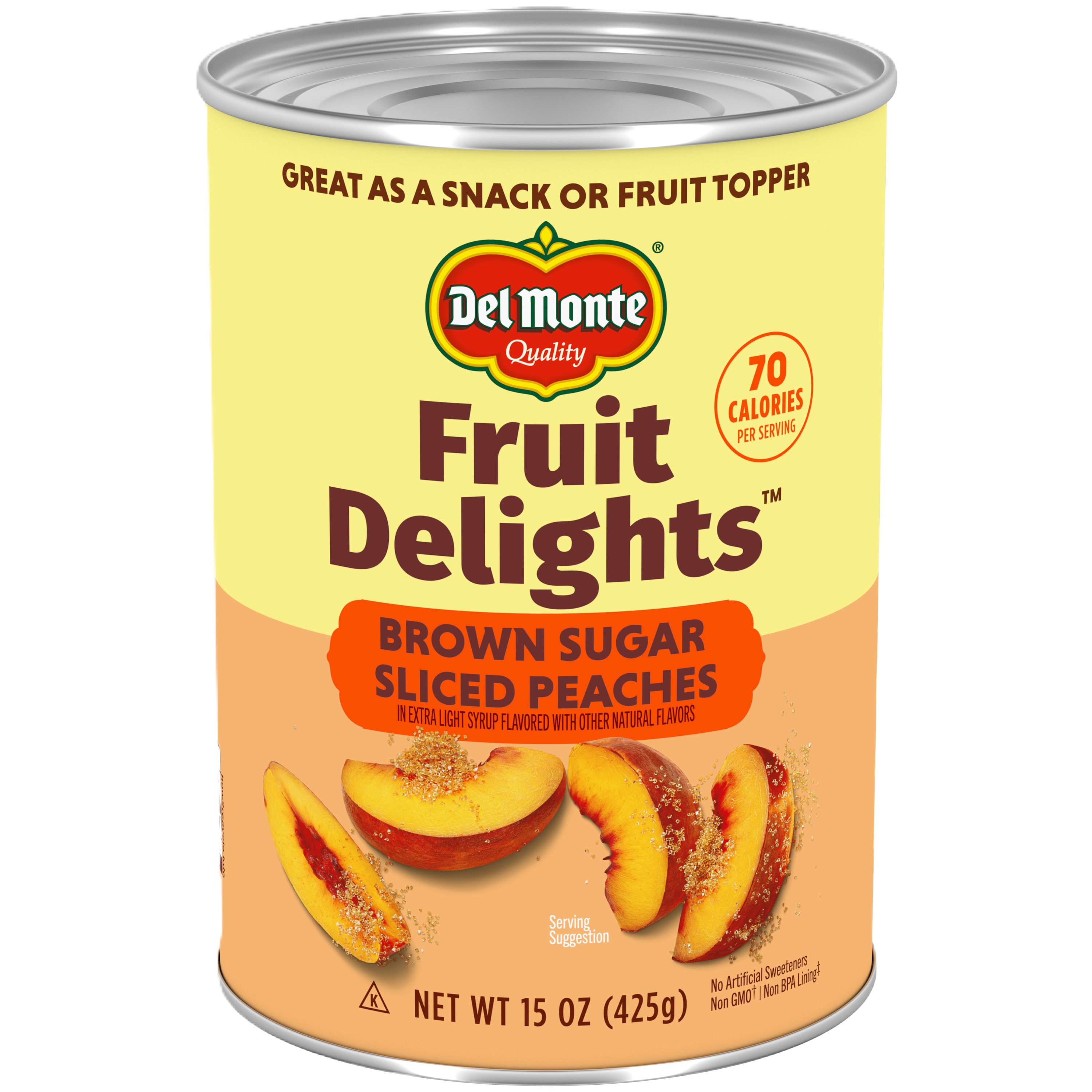 Fruit Delights Sliced Peaches in Brown Sugar Extra Light Syrup